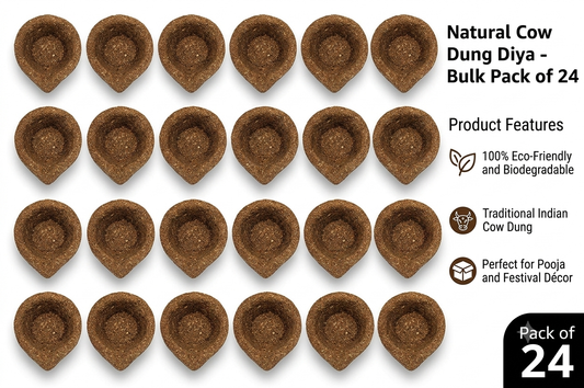 Mahayaghya Panchgavya Diya – Natural Cow Dung Diya | Eco-Friendly Diya for Puja, Diwali, Festivals & Gifting