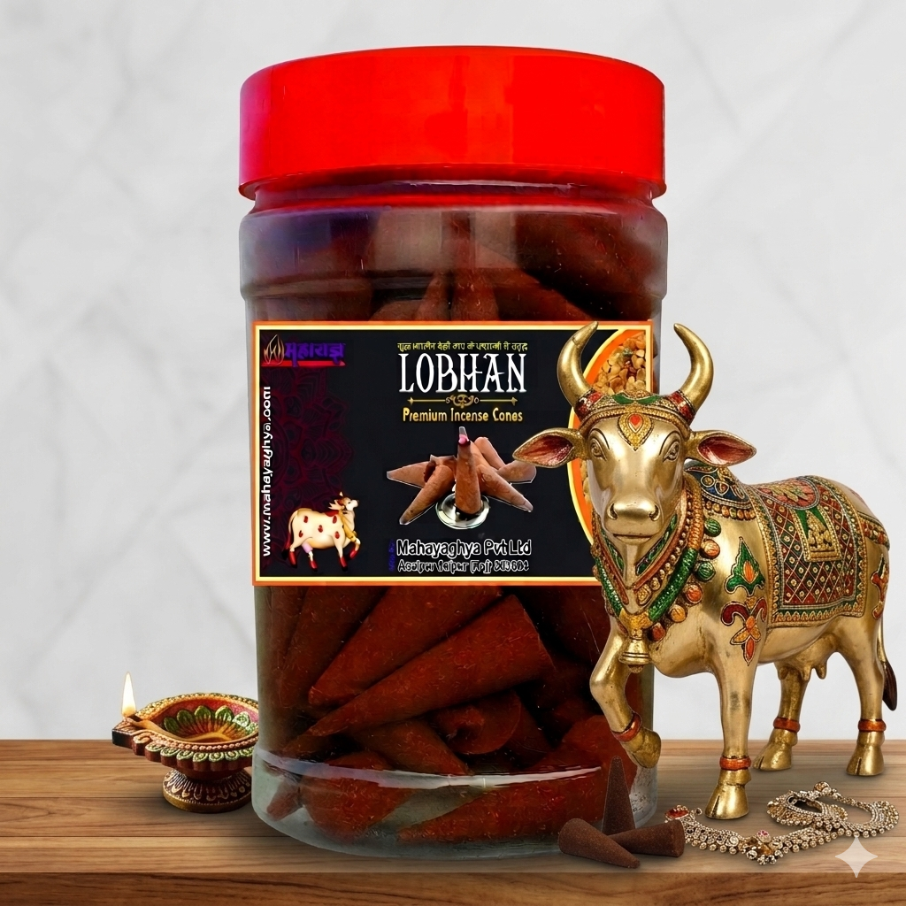Premium Lobhan Natural Dhoop Cones | Charcoal-Free & Handcrafted