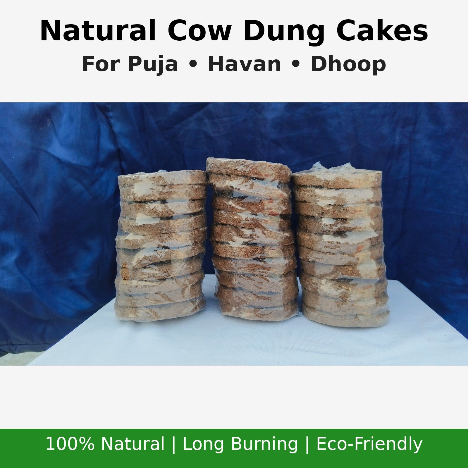 Organic Cow Dung Cakes for Puja